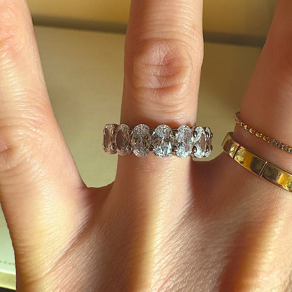 Oversized Diamond Band - Costume Jewelry